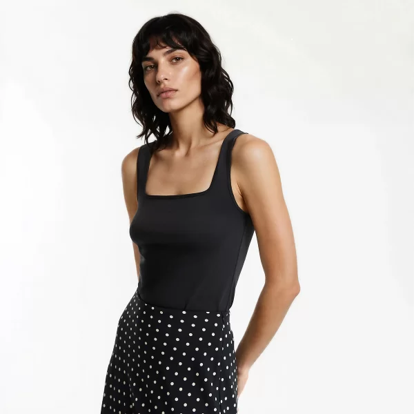 La Redoute Collections Αμάνικο τοπ με τετράγωνη λαιμόκοψη