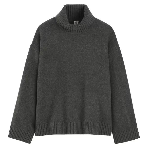 La Redoute Collections Πλεκτό με λαιμό ζιβάγκο και μους πλέξη