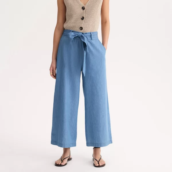 Anne Weyburn Τζιν παντελόνι 7|8 σε ανοιχτό denim με ζώνη