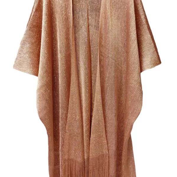 PerfectDress.gr glam lurex rose gold kimono
