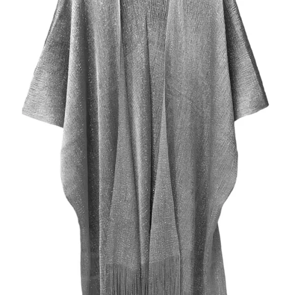 PerfectDress.gr glam lurex silver kimono