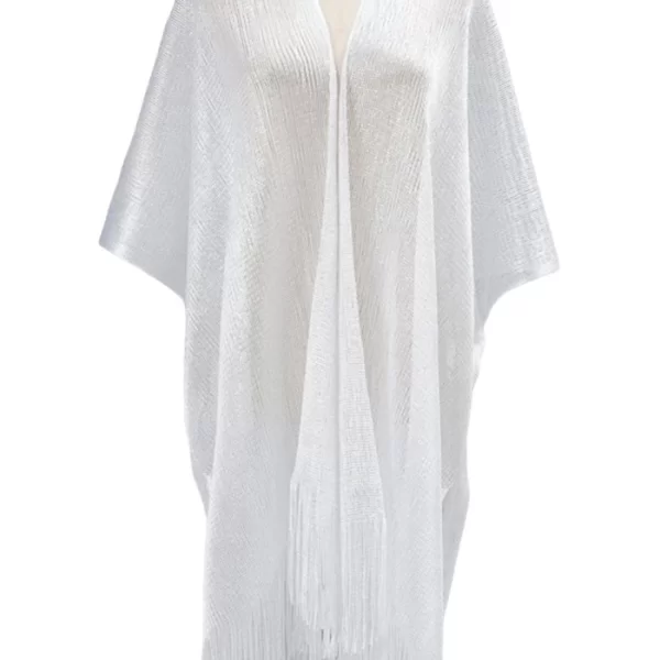PerfectDress.gr glam lurex white kimono