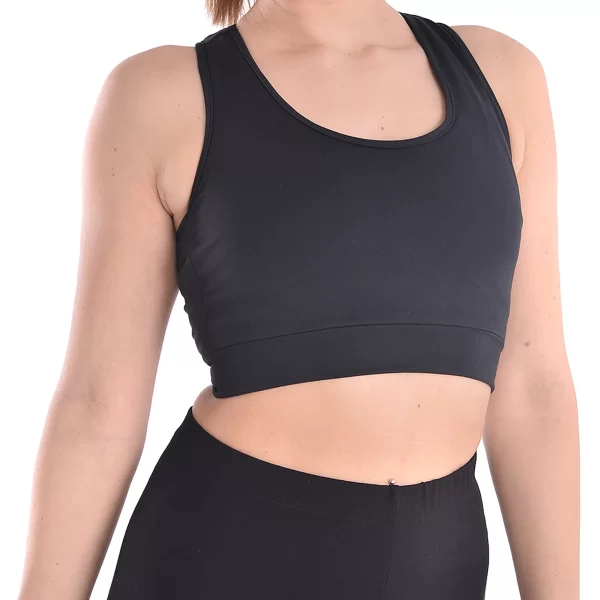 SIXTY DEGREES Γυναικείο αθλητικό dry fit μπουστάκι σε μαύρο (off black) χρώμα