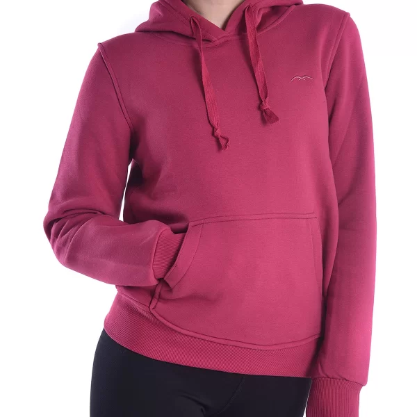 Vactive Γυναικείο φούτερ με κουκούλα σε μπορντώ χρώμα