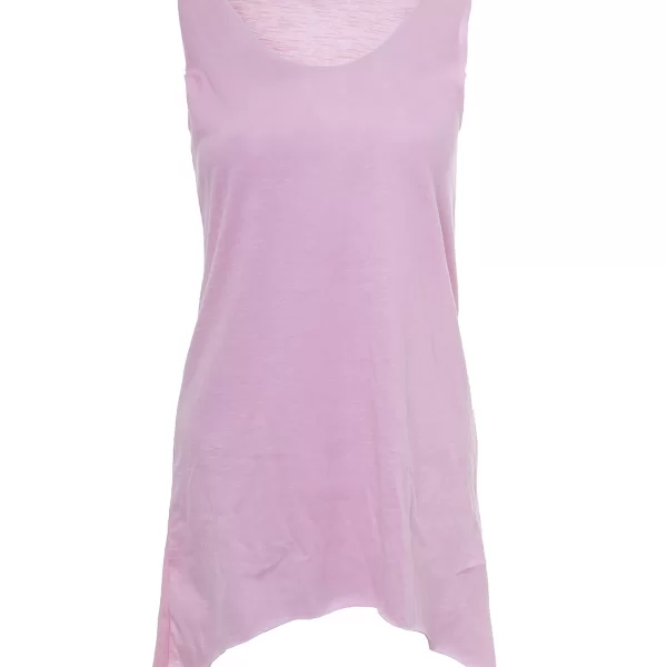 SIXTY DEGREES Γυναικείο αμάνικο μπλουζάκι σε ροζ χρώμα