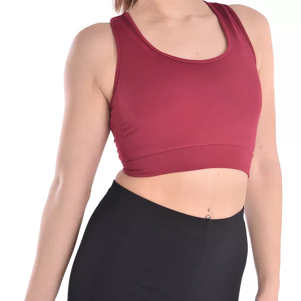 SIXTY DEGREES Γυναικείο αθλητικό dry fit μπουστάκι σε μπορντώ χρώμα