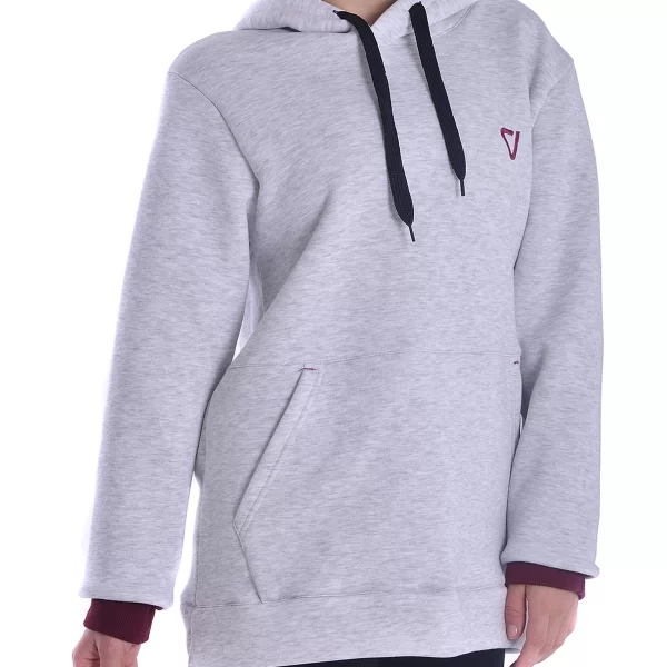 Vactive Γυναικείο loose φούτερ Vactive Basic σε γκρι μελανζέ χρώμα