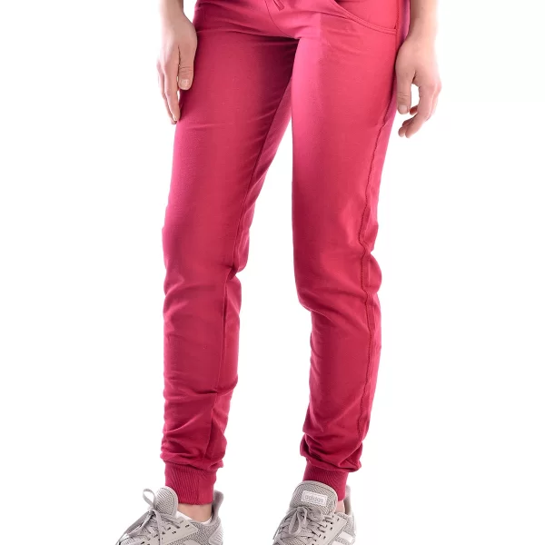 Body Style Γυναικείο παντελόνι φόρμας με λάστιχο στο πόδι σε μπορντώ χρώμα