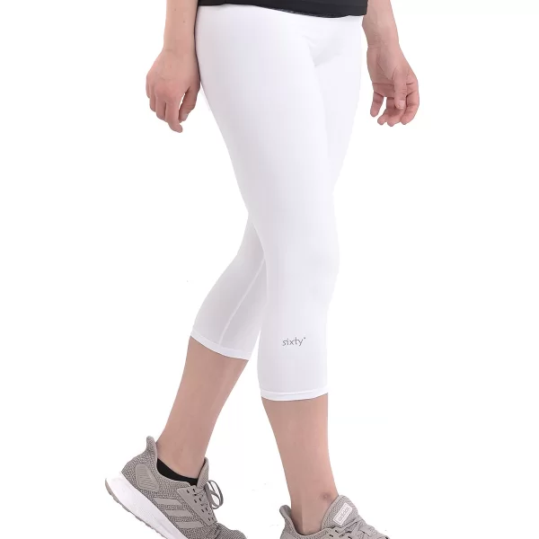 SIXTY DEGREES Γυναικείο κάπρι dry fit gym σε λευκό χρώμα