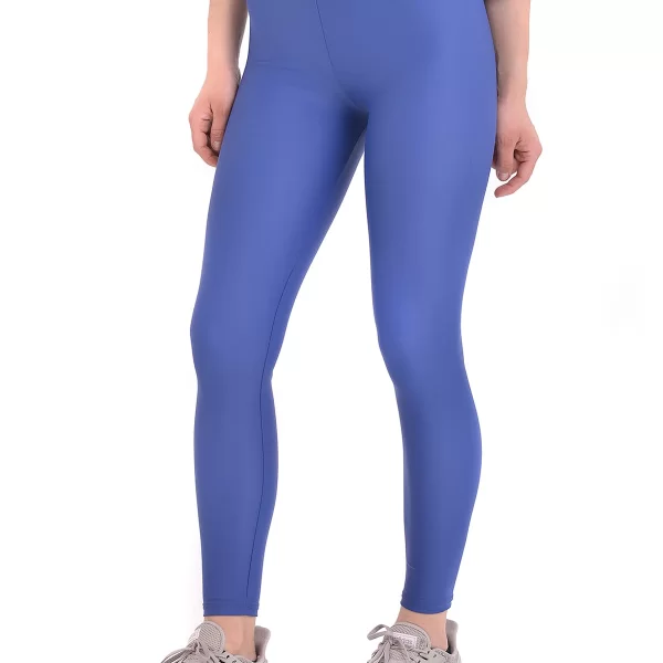 SIXTY DEGREES Γυναικείο αθλητικό κολάν ματ metallic σε μπλε ρουά