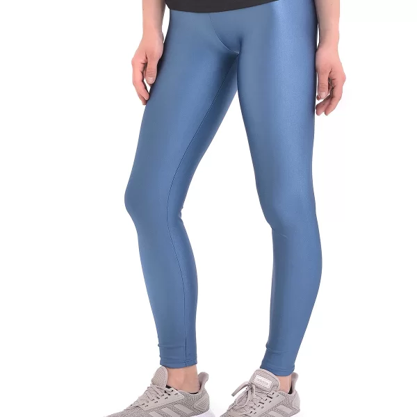 SIXTY DEGREES Γυναικείο αθλητικό κολάν gloss and shiny σε μπλε ρουά