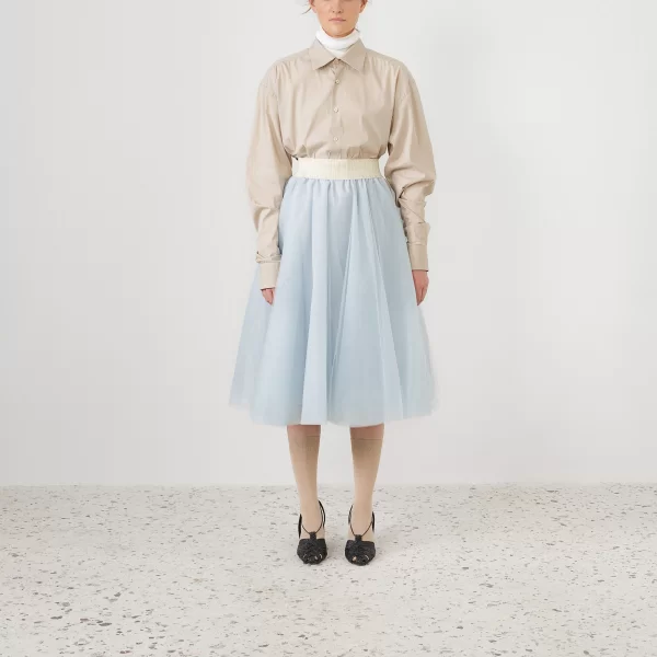 Joanna Misseli Τουλίνη Φούστα Γκρι Σιέλ Μίντι