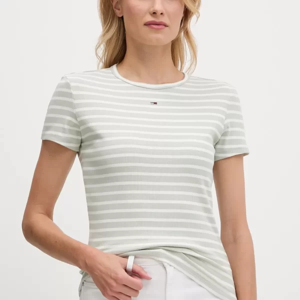 TOMMY JEANS Tommy Jeans t-shirt basic γυναικείο βαμβακερό με ελαστάνη