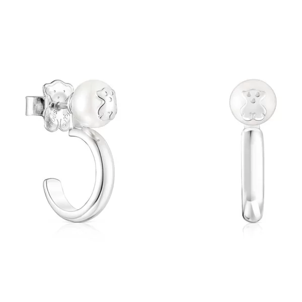Tous Tous ασημένια σκουλαρίκια Icon Pearl