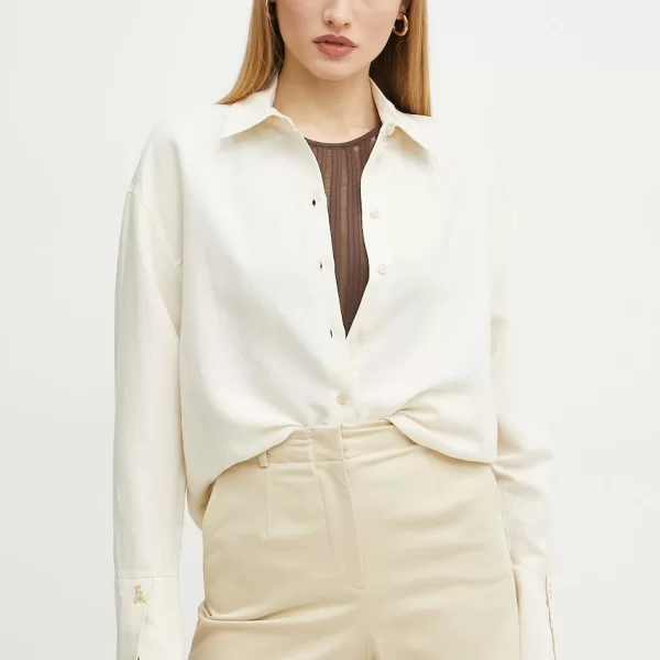 Patrizia Pepe Πουκάμισο με μείγμα από λινό Patrizia Pepe