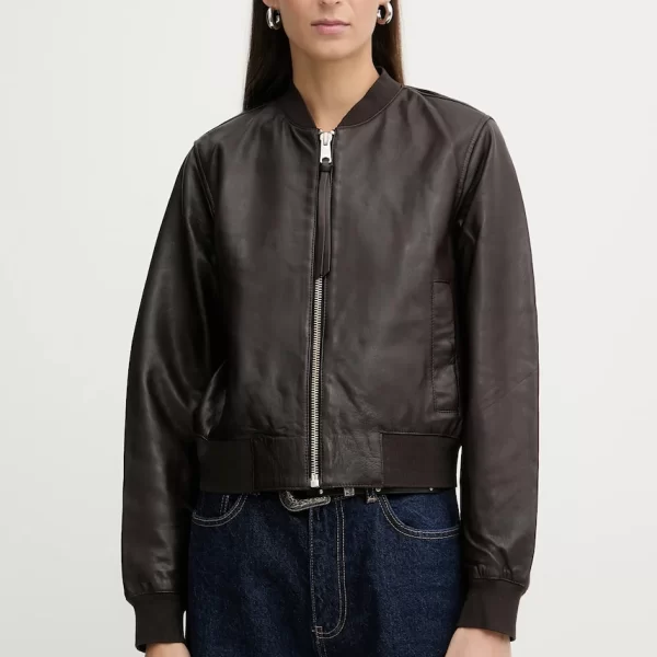 AllSaints Δερμάτινο μπουφάν AllSaints ORTEN BOMBER JACKET
