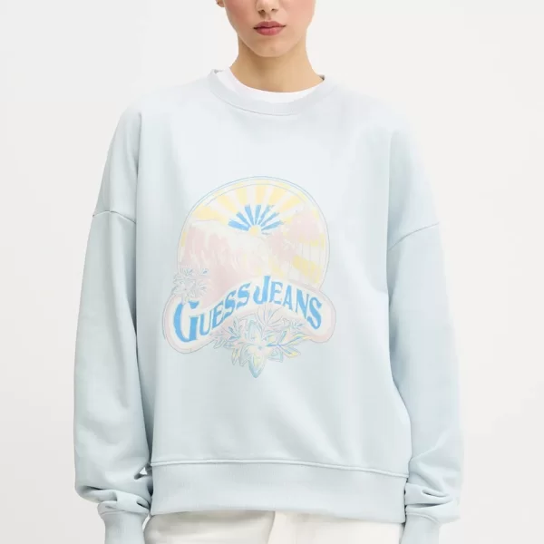 guess jeans Βαμβακερή μπλούζα Guess Jeans