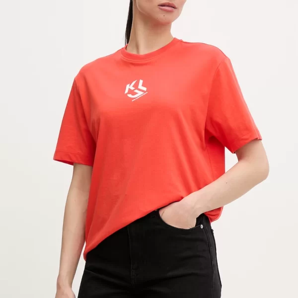 KARL LAGERFELD JEANS Karl Lagerfeld Jeans T-shirt γυναικείο με βαμβάκι