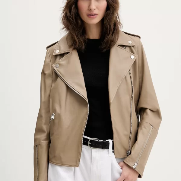 HUGO Δερμάτινo jacket HUGO Lujana