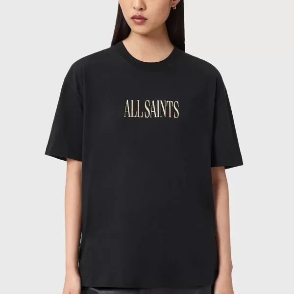 AllSaints Βαμβακερό μπλουζάκι AllSaints CORA