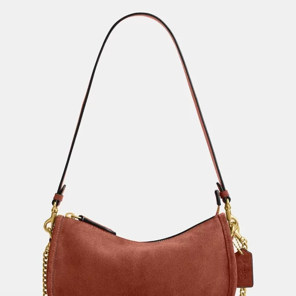 Coach Coach μικρή γυναικεία τσάντα από δέρμα Suede Waverly