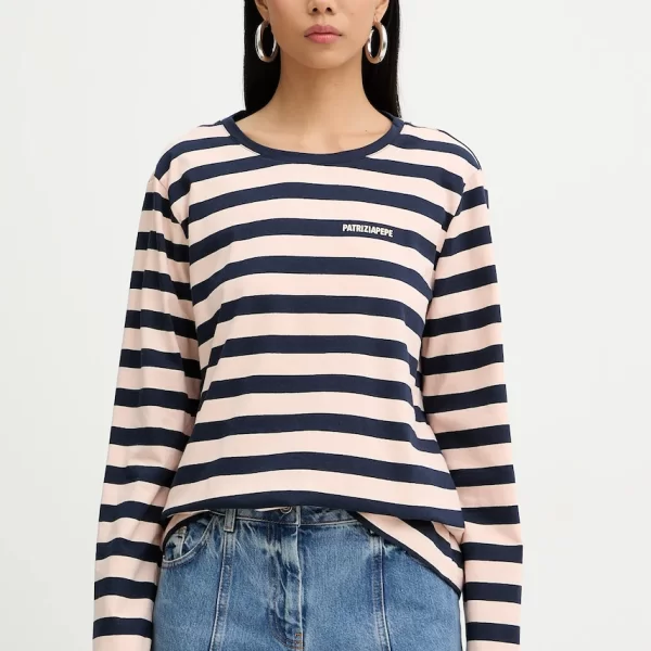 Patrizia Pepe Βαμβακερή μπλούζα με μακριά μανίκια Patrizia Pepe