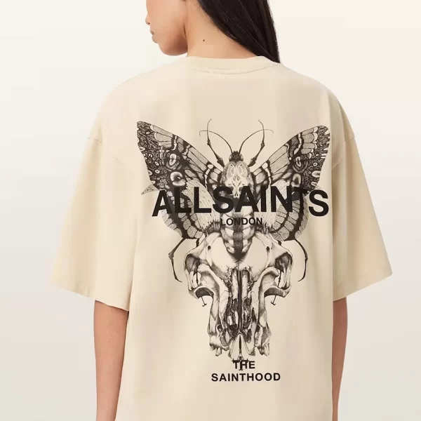 AllSaints Βαμβακερό μπλουζάκι AllSaints HALIS