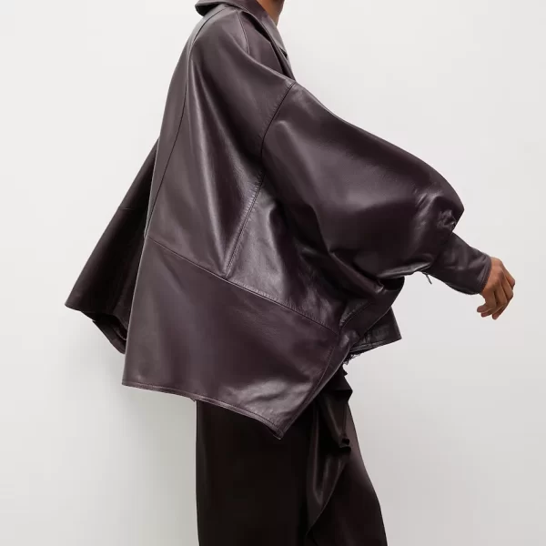 Answear Lab Δερμάτινο oversize μπουφάν Answear.LAB γυναικείο από τη συλλογή Unscripted