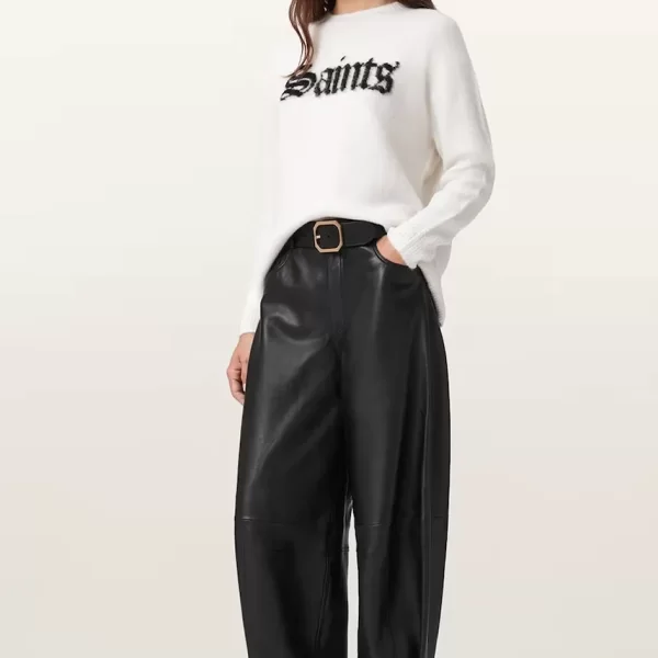 AllSaints Δερμάτινο παντελόνι AllSaints JETT