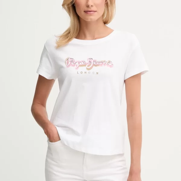 Pepe jeans Βαμβακερό μπλουζάκι Pepe Jeans