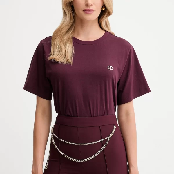 TWINSET Βαμβακερό μπλουζάκι Twinset