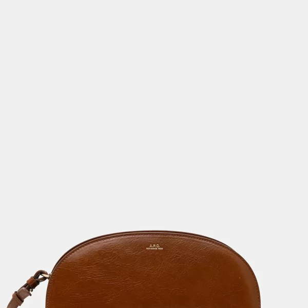 A.P.C. Δερμάτινη τσάντα A.P.C. sac demi-lune shoulder