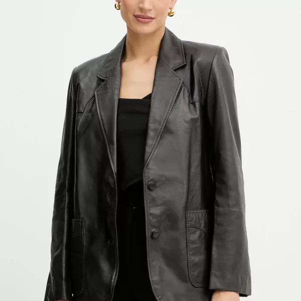 PINKO Δερμάτινο σακάκι Pinko REIMAGINE by Patrick Mcdowell