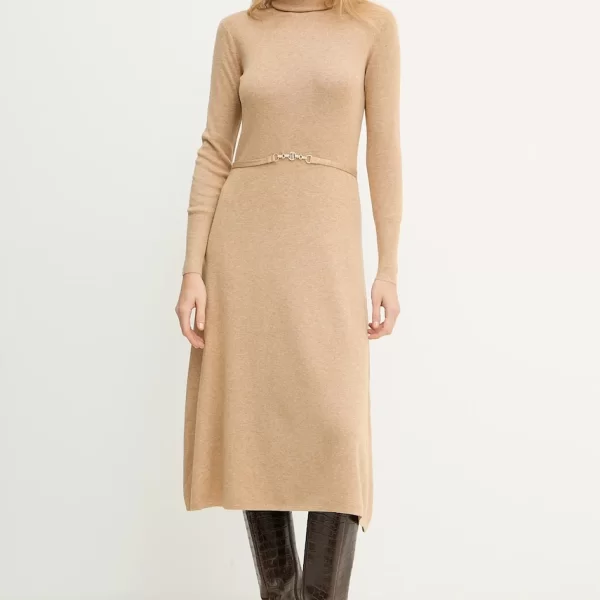 FRACOMINA Φόρεμα με προσθήκη μαλλιού Fracomina