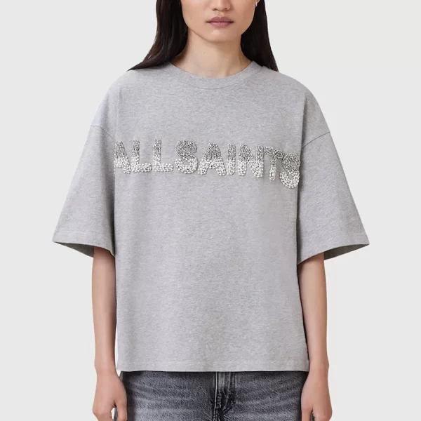 AllSaints Βαμβακερό μπλουζάκι AllSaints AMELIE