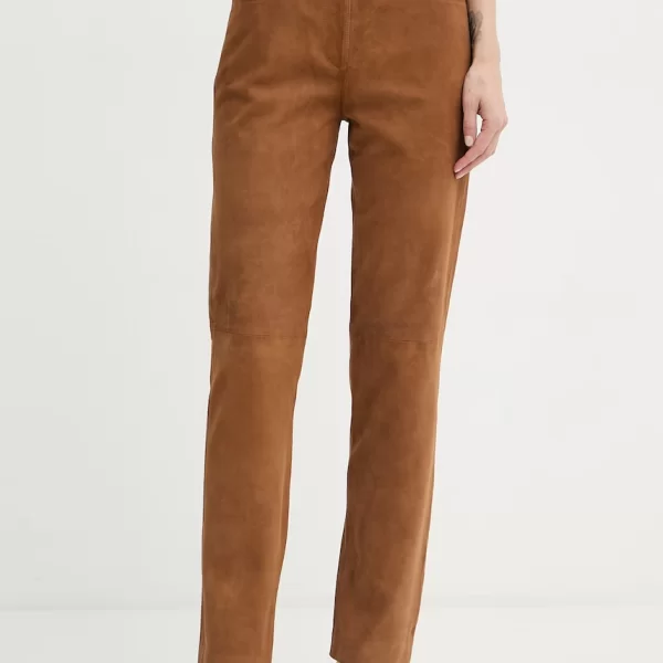 LUISA SPAGNOLI Luisa Spagnoli παντελόνι γυναικείο δέρμα σουέτ Aletta