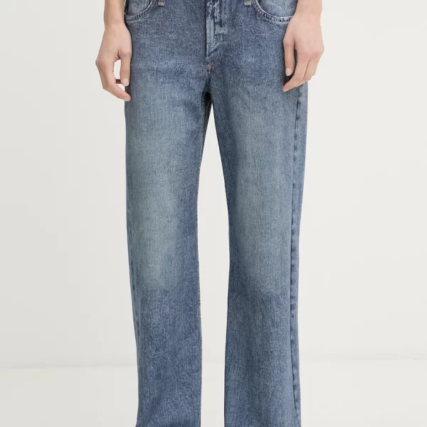 RAG & BONE Rag & Bone Παντελόνι wide leg γυναικείο βαμβακερό Miramar