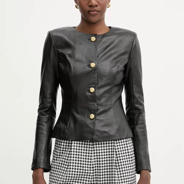 MARCIANO by GUESS Marciano by Guess κοντό γυναικείο δερμάτινο μπουφάν CARA