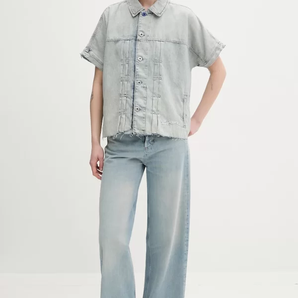 KARL LAGERFELD JEANS Karl Lagerfeld Jeans Τζιν μπουφάν γυναικείο βαμβακερό