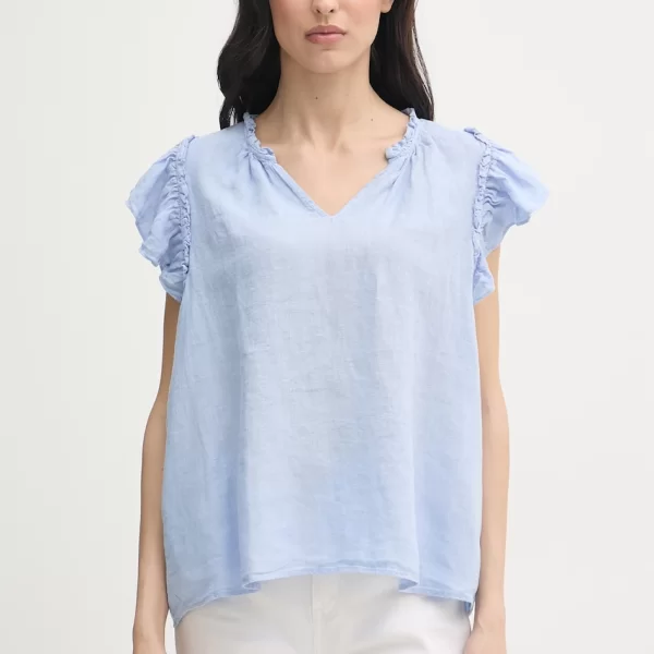 MOS MOSH Mos Mosh μπλούζα γυναικεία λινή