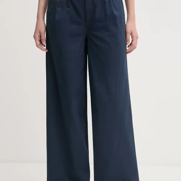 U.S. Polo Assn. U.S. Polo Assn. Παντελόνι Γυναικείο με βαμβάκι FULL LENGTH WIDE LEG