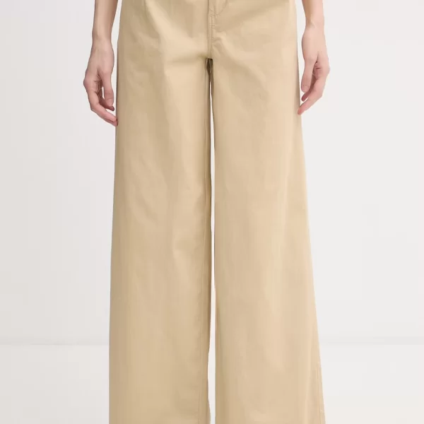 U.S. Polo Assn. U.S. Polo Assn. Παντελόνι Γυναικείο με βαμβάκι FULL LENGTH WIDE LEG