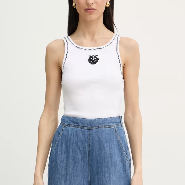 PINKO Pinko Τοπ Γυναικείο από βαμβάκι με ελαστάν
