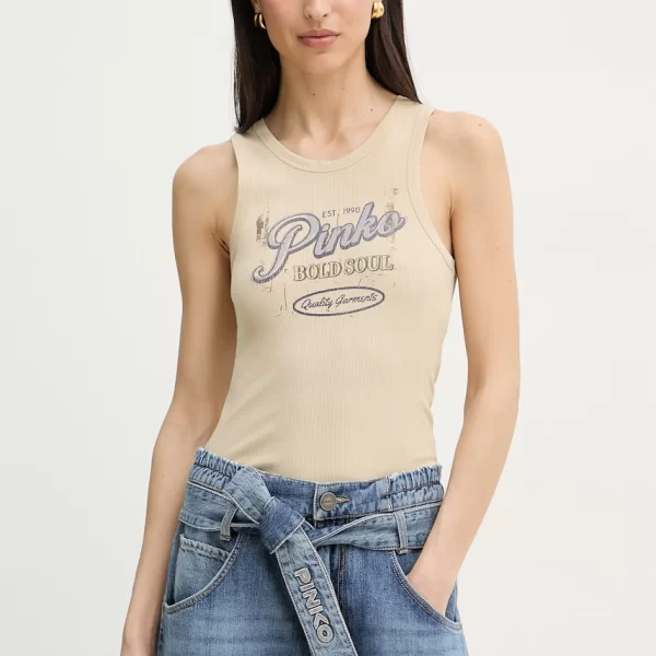 PINKO Pinko τοπ γυναικείο βαμβακερό με ελαστάν