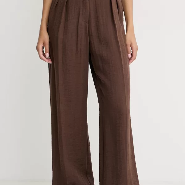 SIMONA CORSELLINI Simona Corsellini παντελόνι wide leg γυναικείο με βισκόζη