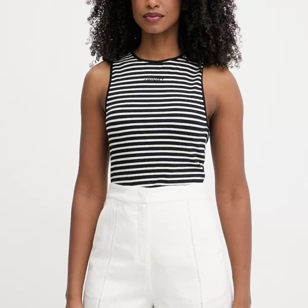 TWINSET Twinset τοπ γυναικείο βαμβακερό με ελαστάν