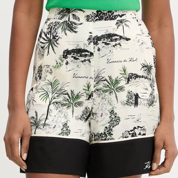 Karl Lagerfeld Karl Lagerfeld σορτς γυναικεία με βισκόζη