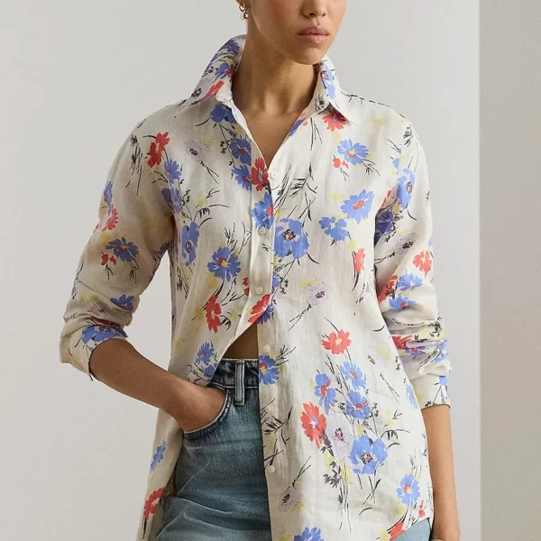 LAUREN RALPH LAUREN Lauren Ralph Lauren πουκάμισο Γυναικείο λινό