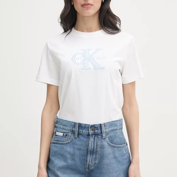 Calvin Klein Jeans Calvin Klein Jeans Μπλουζάκι basic γυναικείο βαμβακερό