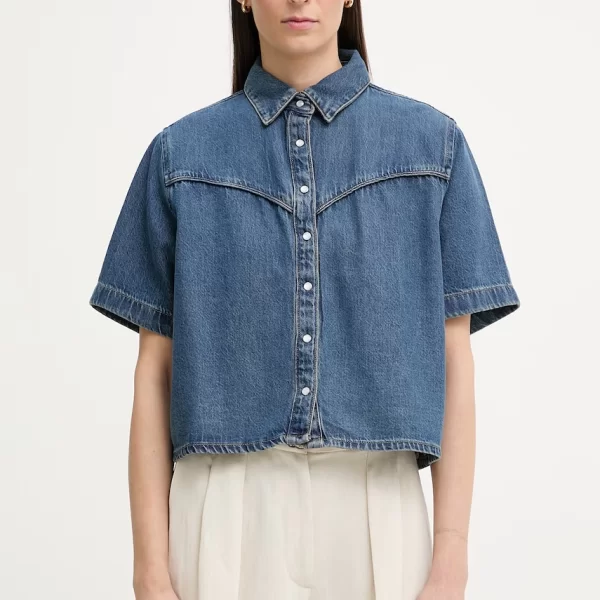 Levi's Levi's πουκάμισο γυναικείο ντένιμ LOGAN SS DENIM